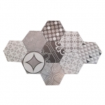 HEXAGON POTTERY TILE MIX GHEXM 23020